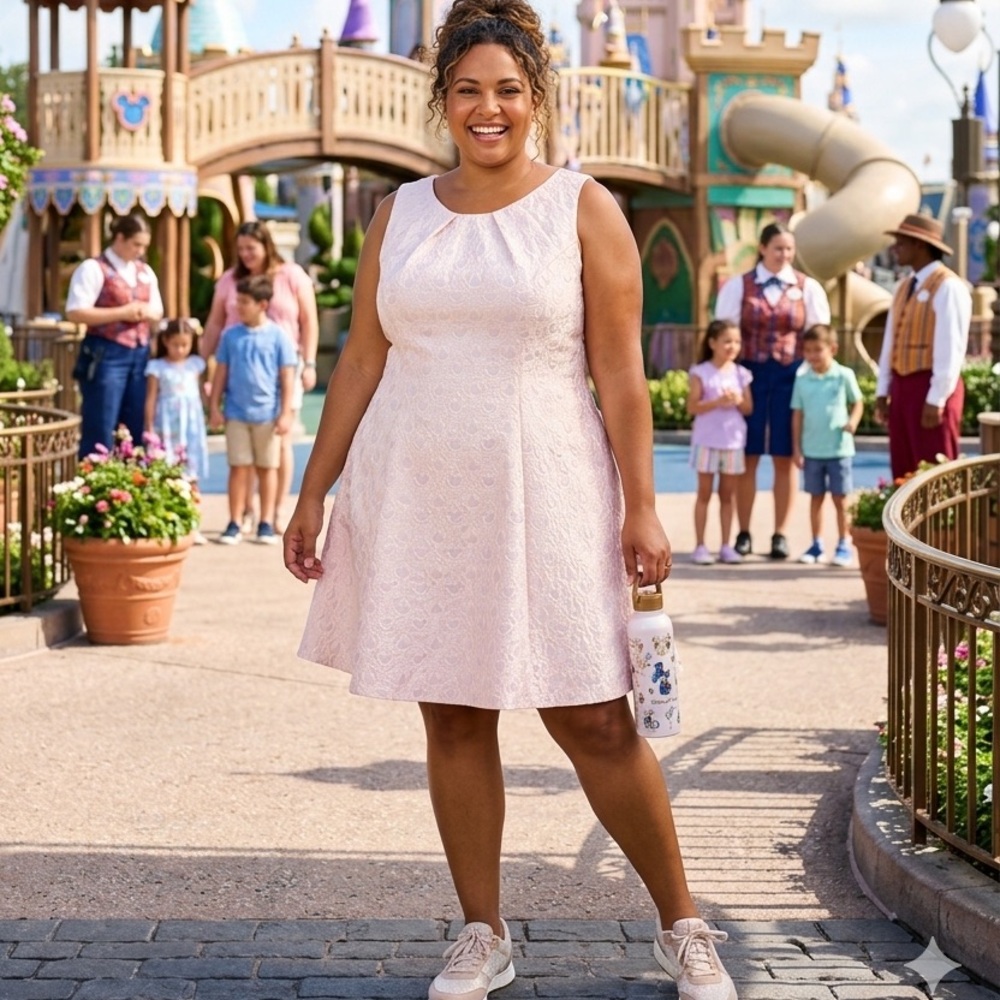 The dress shop Elegant Pink Sleeveless Dress